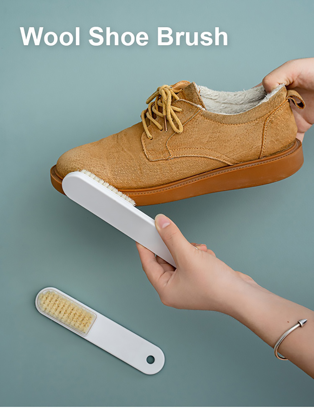 Wool shoe brush-1
